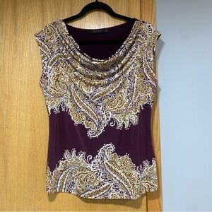 The Limited Burgundy Blouse with Pattern - Size Medium